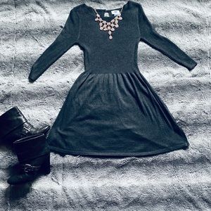 Charcoal Grey Knit Dress